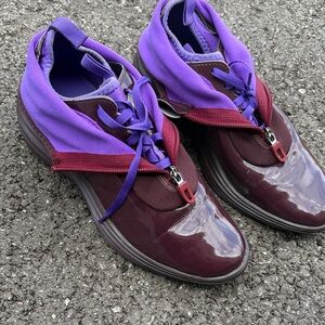 Women’s Purple Patent & Fabric Hybrid Sneakers - Unbranded